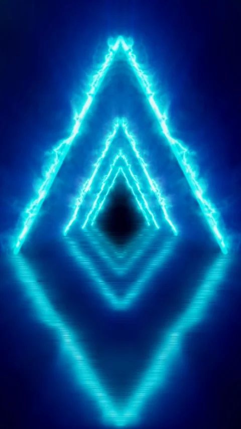 Experience a vibrant motion display with glowing blue patterns Stock Footage 314433203