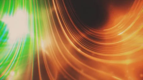 Experience a visually stimulating display of swirling orange and green colors Stock Footage 317106556