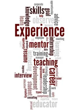 Experience, word cloud concept Stock Illustration