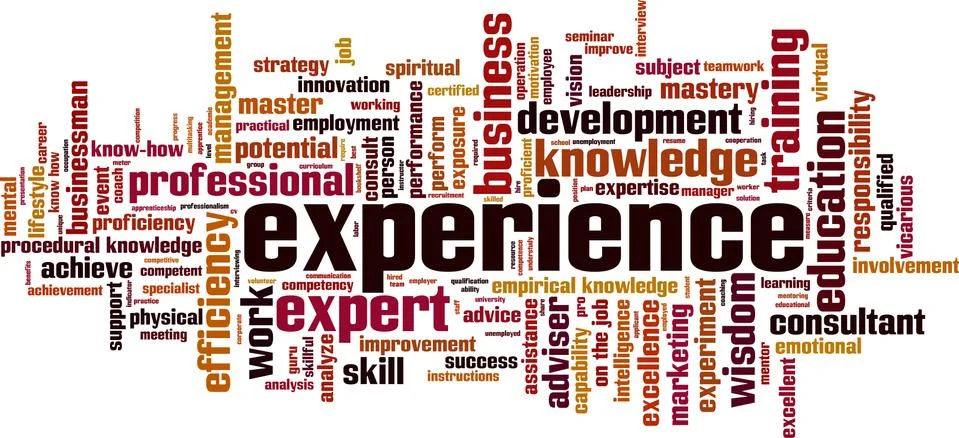 Experience word cloud Stock Illustration