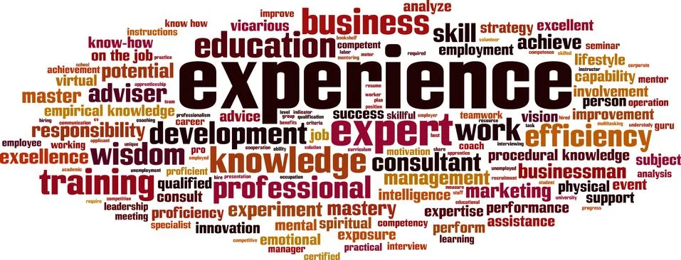 Experience word cloud Stock Illustration