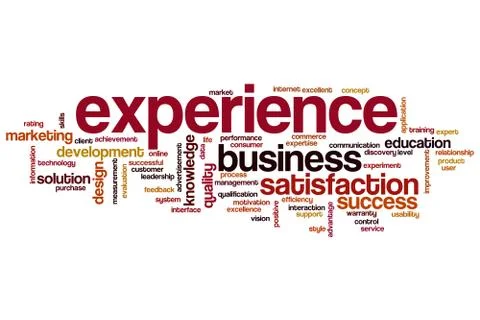 Experience word cloud Stock Illustration