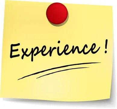 Experience yellow note Stock Illustration