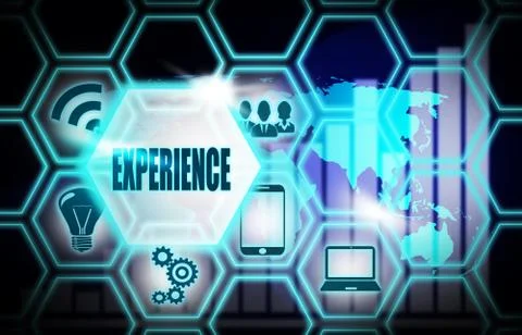 Experience,background model concept Business Internet ,Innovation Computer Data Stockillustratie
