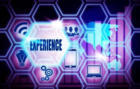 Experience,background model concept Business Internet ,Innovation Computer Data Stock Illustration