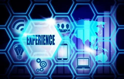 Experience,background model concept Business Internet ,Innovation Computer Data Stock Illustration