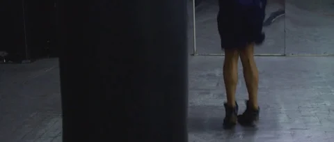 An experienced boxer is training his legs by jump rope Stock Footage 73642465