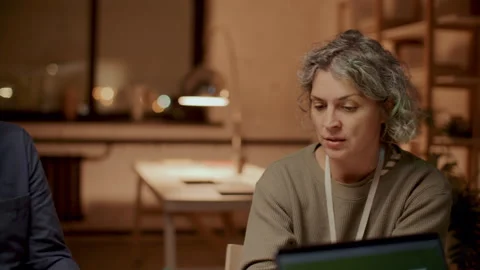 Experienced Engineers Discussing Ideas at Team Meeting in Office Stock Footage 300230385