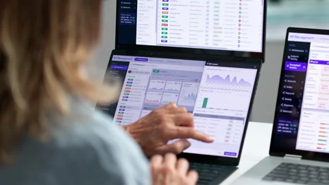 Experienced Female Software Developer Manages API Gateway Stock Footage 346931376