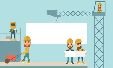 Experienced team workers イラスト素材