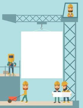 Experienced team workers Stock Illustration