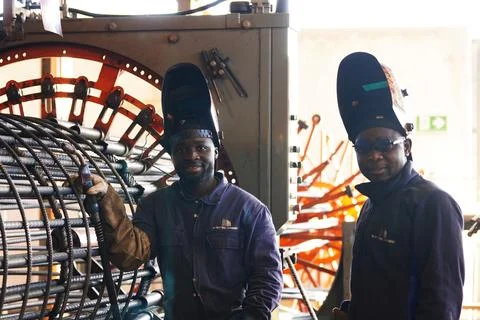 An experienced welder 스톡 사진