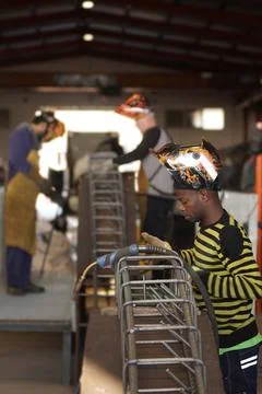 An experienced welder Stock Photos