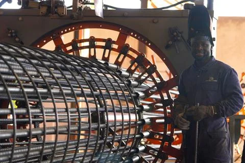 An experienced welder 스톡 사진