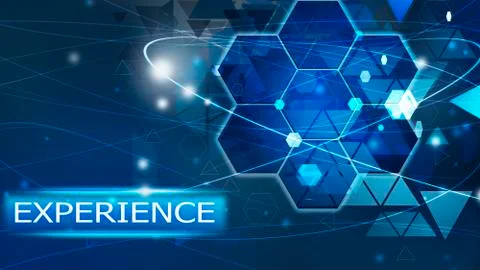 Experience,Innovation Computer Data Technology,Business concept ideea background Illustrazione stock