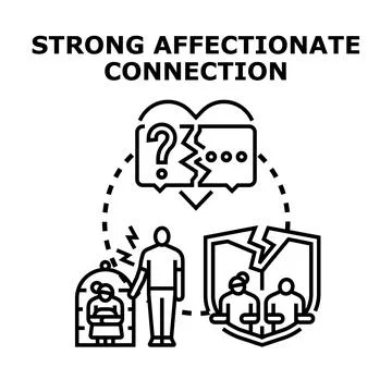 Experiencing broken communication and relationship problems Stock Illustration