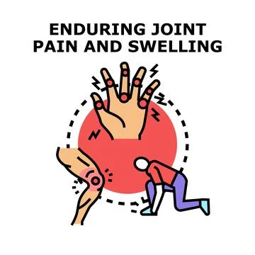 Experiencing chronic joint pain and inflammation concept illustration Stock Illustration