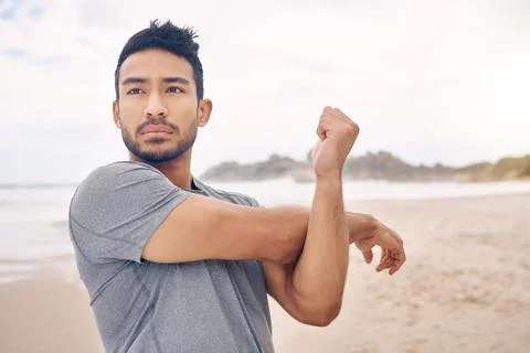 Experiencing an improved mental focus and commitment. Shot of a sporty young man Stock Photos