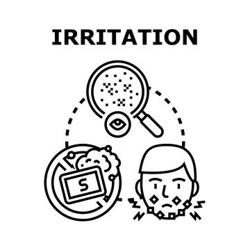 Experiencing skin irritation causing discomfort and redness Stock Illustration