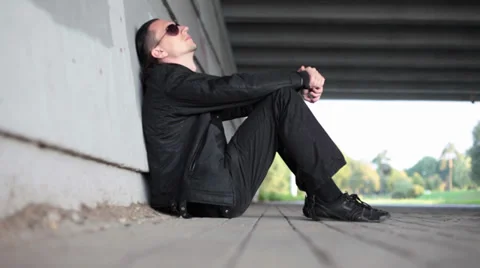 Experiencing (thinking) man Stock-Footage 35405732