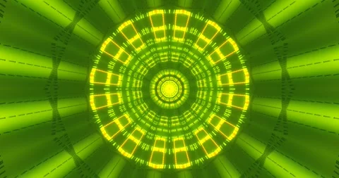 Experiencing a vibrant tunnel journey through dynamic colors and shapes in .. Stock Footage 316920972