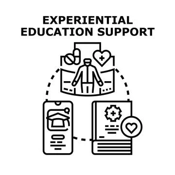 Experiential education support for learning development and healthcare Stock Illustration