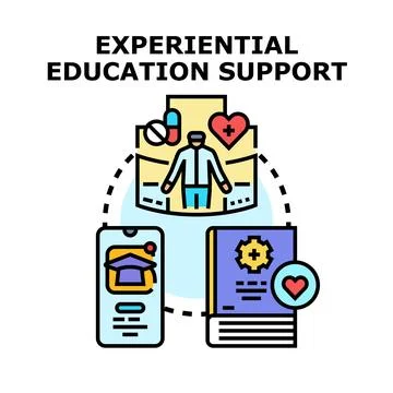 Experiential education support for learning development and healthcare Stock Illustration