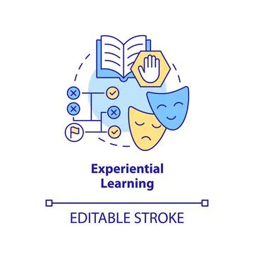 Experiential learning concept icon 스톡 일러스트