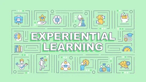 Experiential learning green word concept Stockillustratie