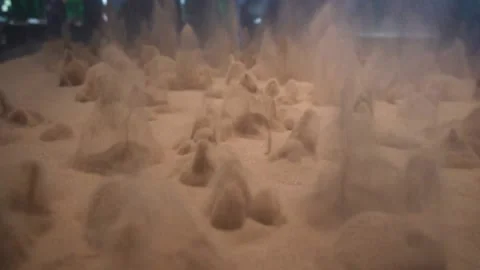 Experiment with air and sand Stock Footage 174845810
