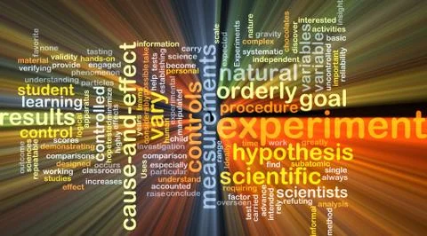 Experiment background concept glowing Stock Illustration