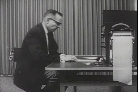 Experiment being conducted in the elegant interaction laboratory - 1962 Stock Footage 97923706