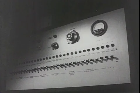 Experiment being conducted in the elegant interaction laboratory - 1962 Stock Footage 97923741