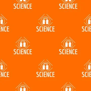 Experiment center pattern vector orange Stock Illustration