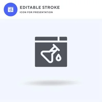 Experiment icon vector, filled flat sign, solid pictogram isolated on white Illustrazione stock