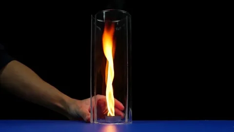Experiment with igniting candle light in glass beaker Video stock 157750000