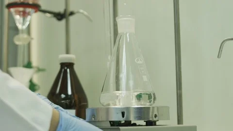 An experiment in a laboratory Stock Footage 71041608