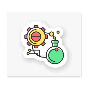 Experiment patch. Vector emblem Stock Illustration