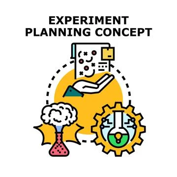 Experiment planning concept creating research development strategy Stockillustratie