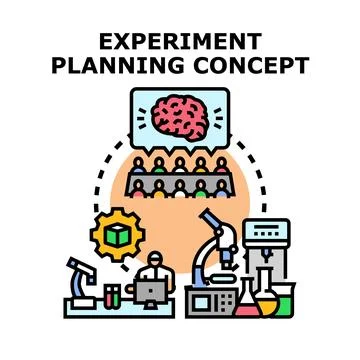 Experiment planning concept for scientific research and development Stock Illustration