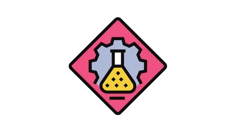Experiment progress research development color icon animation Stock Footage 326115903