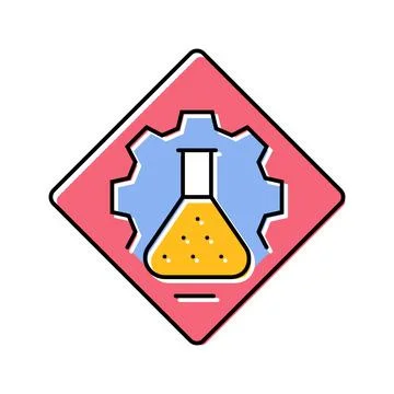 Experiment progress research development color icon vector illustration 库存插图