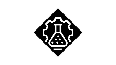 Experiment progress research development glyph icon animation Stock Footage 326142081
