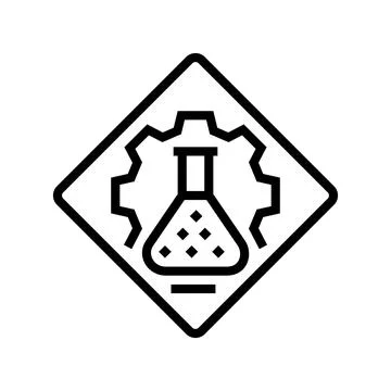 Experiment progress research development line icon vector illustration Illustrazione stock