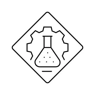 Experiment progress research development line icon vector illustration 库存插图
