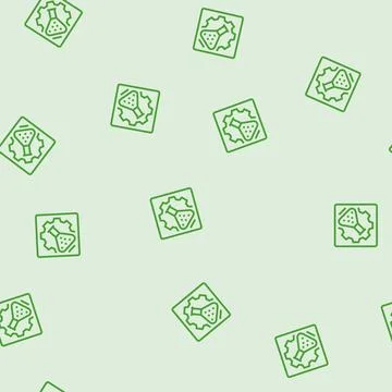 Experiment progress research development line seamless pattern 库存插图