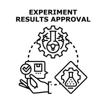 Experiment results approval process vector concept Stock Illustration