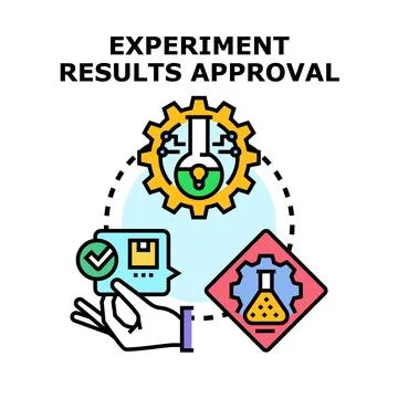 Experiment results approval process vector concept Stock Illustration