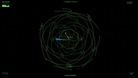 Experiment running on quantum processor shows complex data analysis and mov.. Stock Footage 328436326