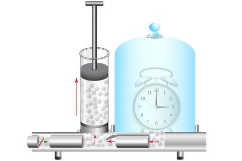 The experiment - sound waves in airless space Stock Illustration